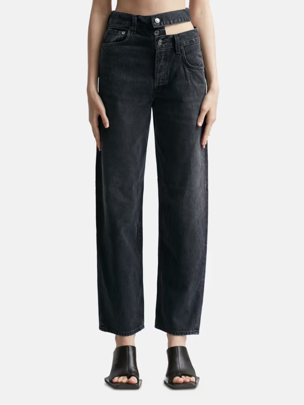Agolde Black Women's Cut Out Jeans